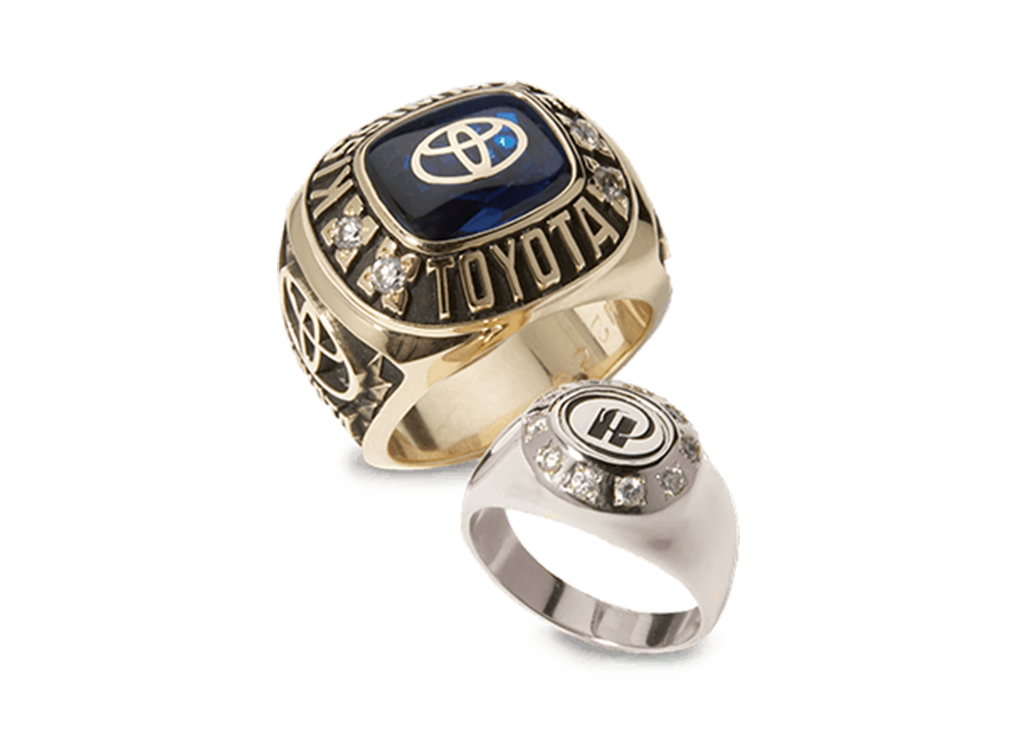 14 kt yellow gold signet ring with an Audi logo. - Ring size: 20.25 mm -  Catawiki