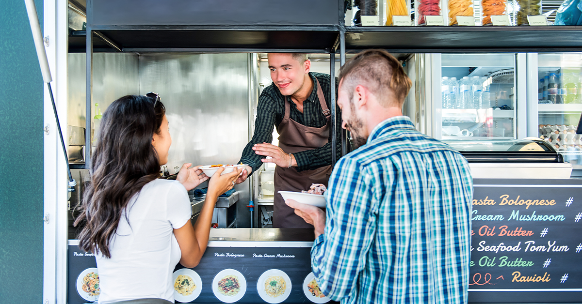 employees at a food truck